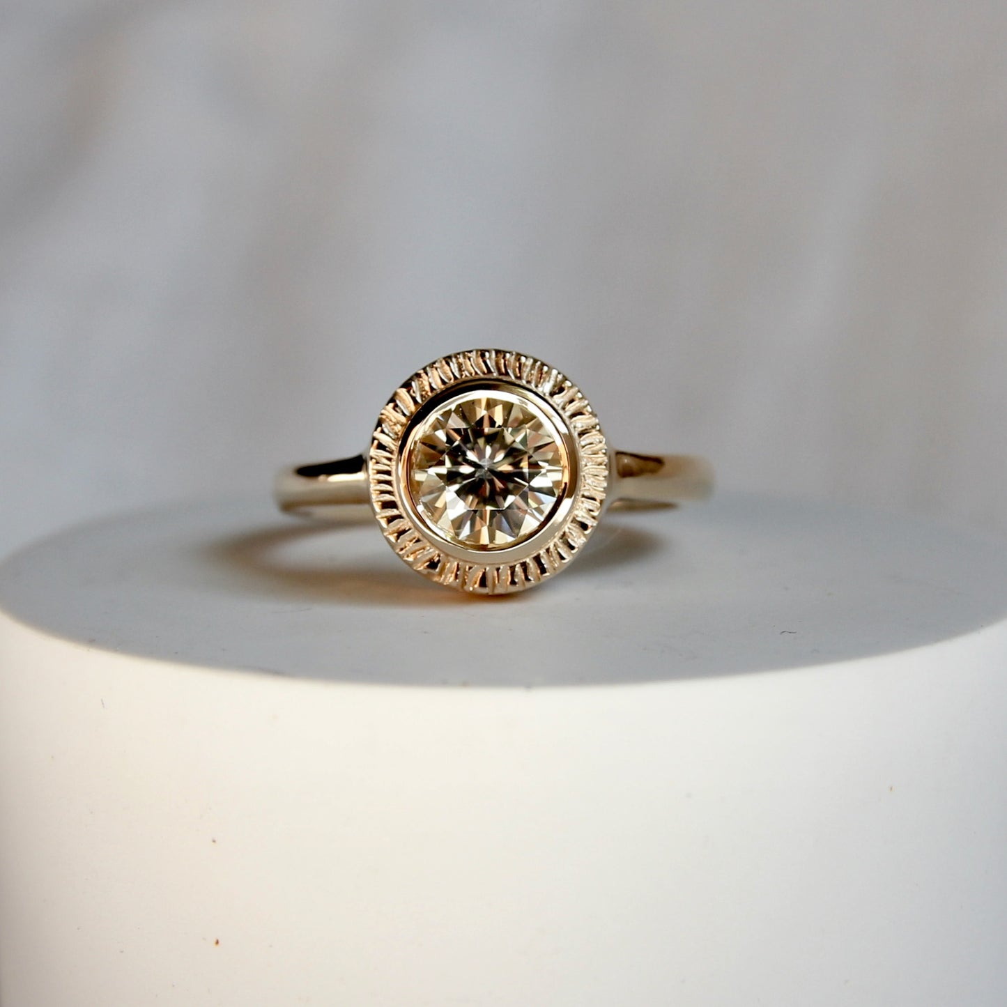 Yellow Sapphire Rays Halo
