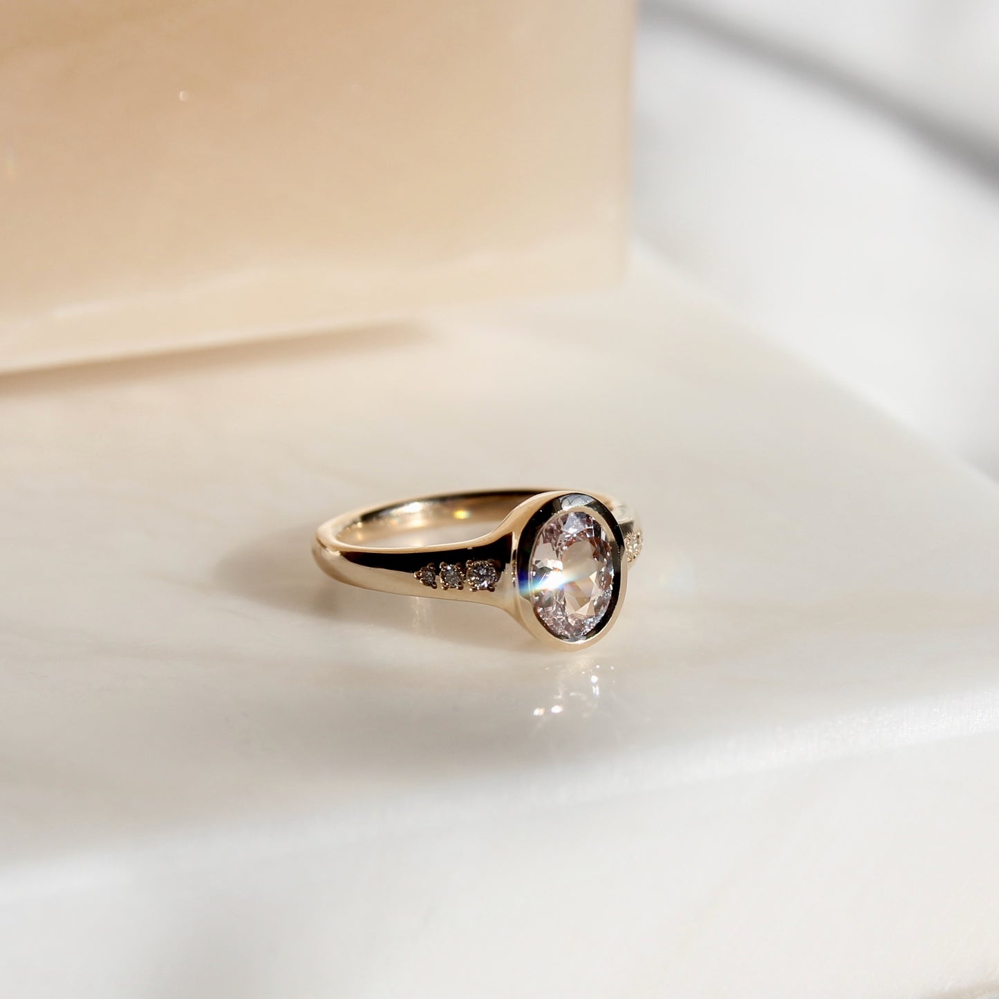 1.27ct Oval Pink Sapphire Ring