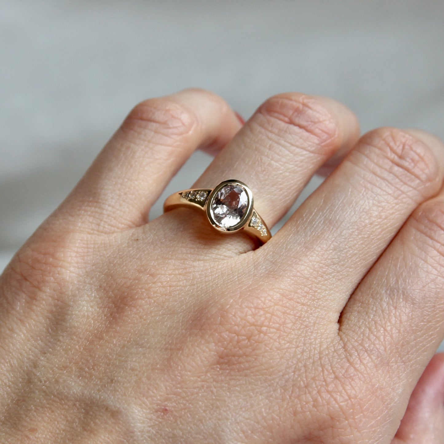 1.27ct Oval Pink Sapphire Ring