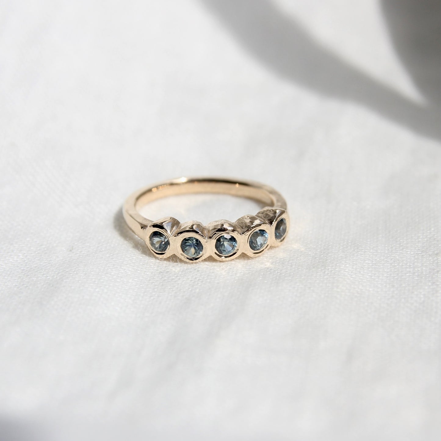 Montana Sapphire Organic Bezel Band