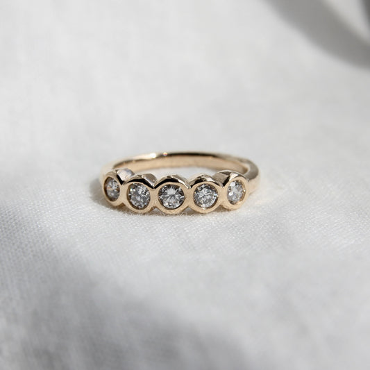 Lab Diamond Organic Bezel Band