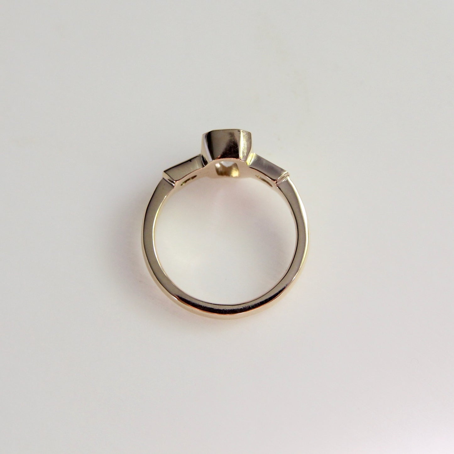 1.30ct Emerald Cut White Sapphire ring