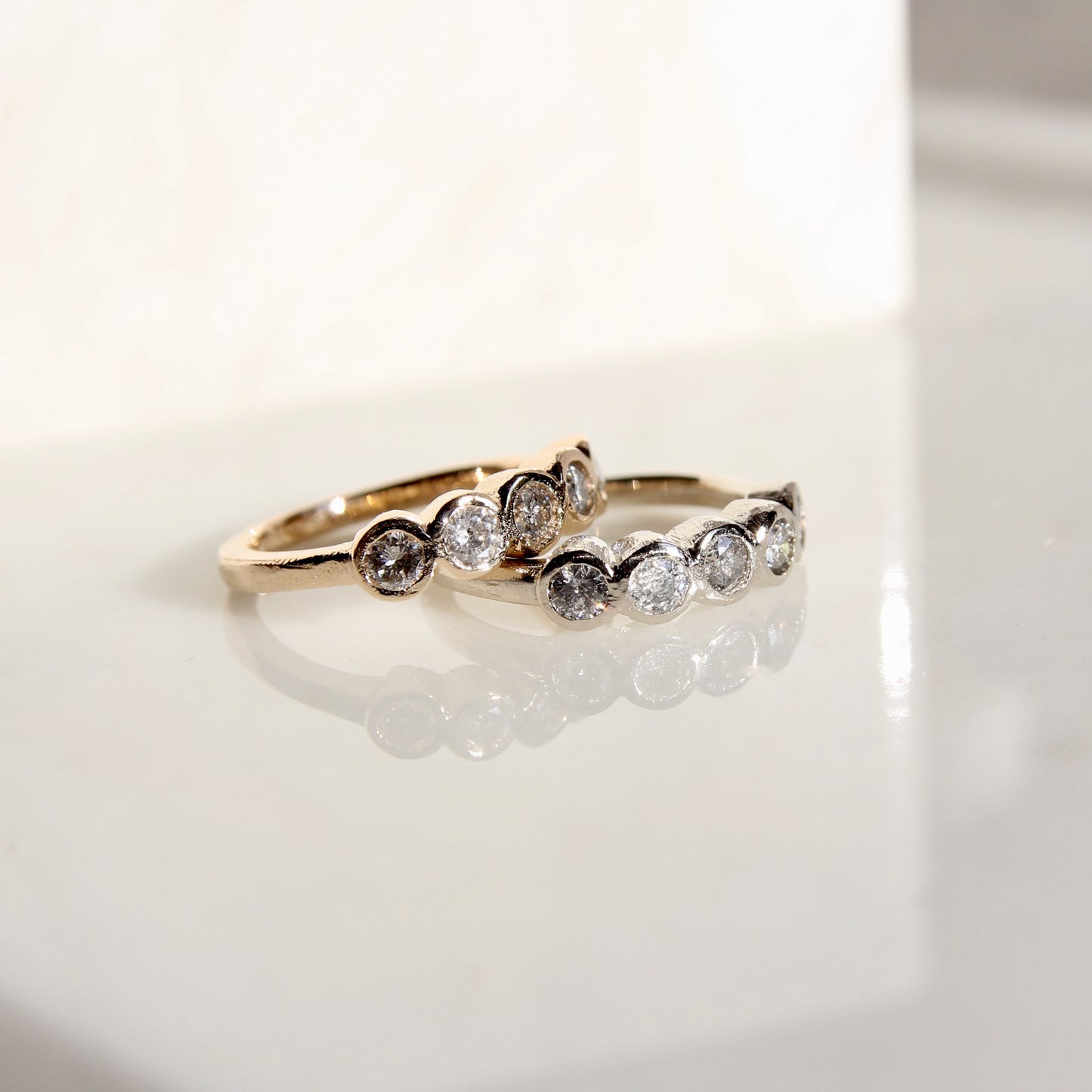 Salt and Pepper Organic Bezel Band
