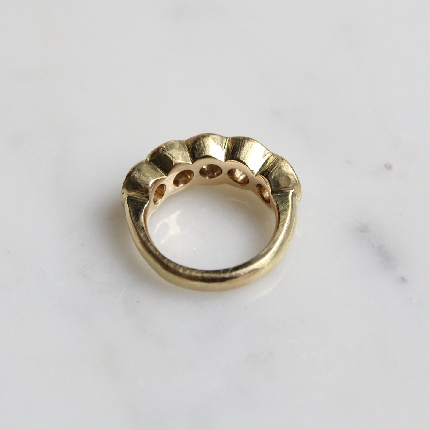 Grande Organic Diamond Bezel Band