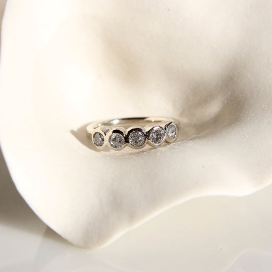 Salt and Pepper Organic Bezel Band