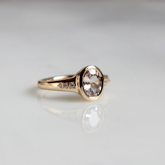 1.27ct Oval Pink Sapphire Ring