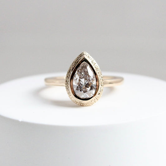 Stardust Pear Lab Diamond Ring