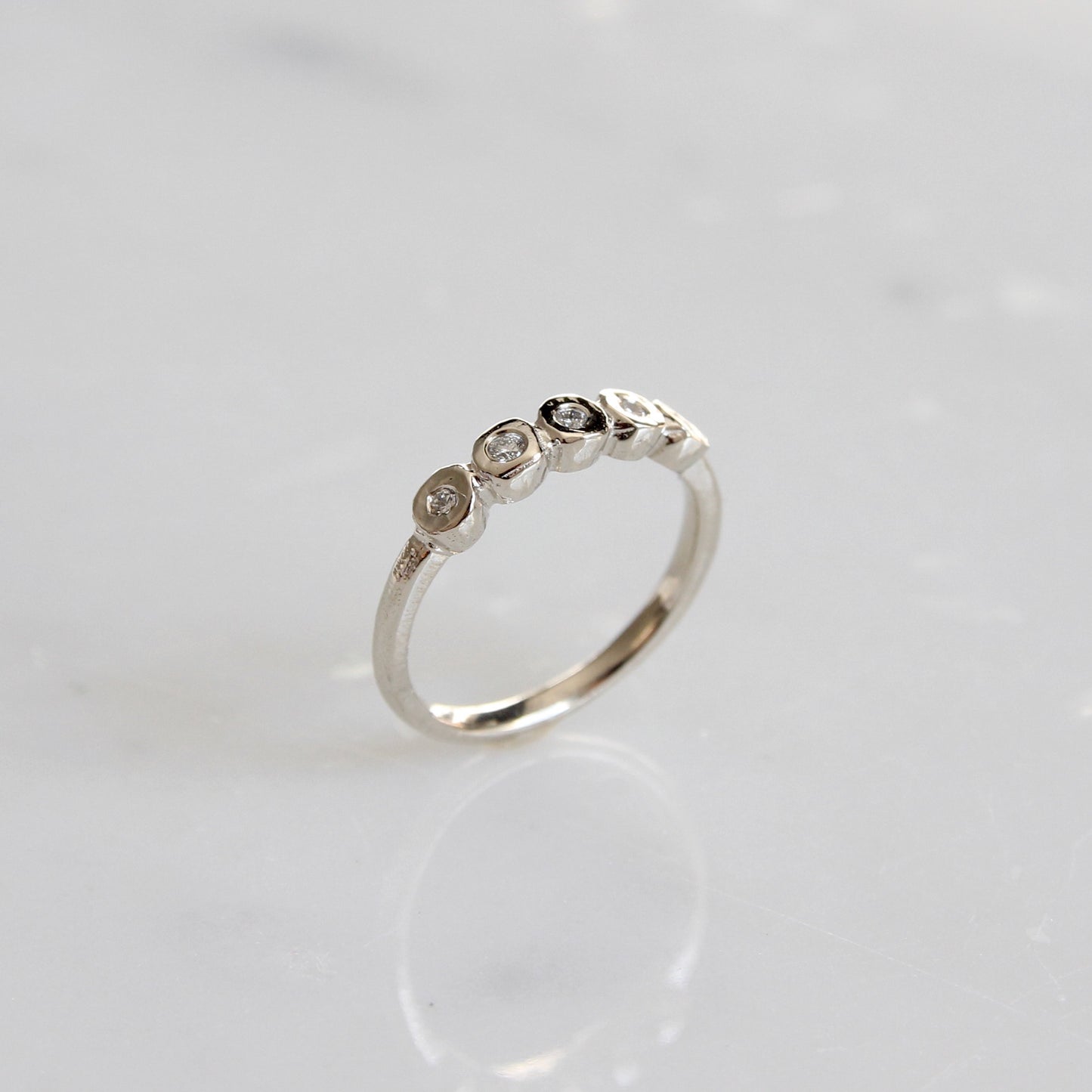 Tiny Diamond Bezel Band